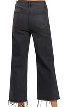 High Rise Cropped Jeans - Black