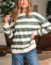Stripe Crewneck Pullover - Khaki Stripe