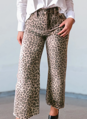 Leopard Wide Leg Pant