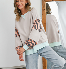 Striped Colorblock Long Sleeve Top