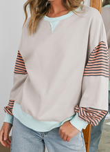 Striped Colorblock Long Sleeve Top